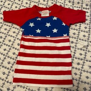 Hanna Andersson top. 90cm-3T.  Stars Stripes. Red, White, Blue.  Patriotic